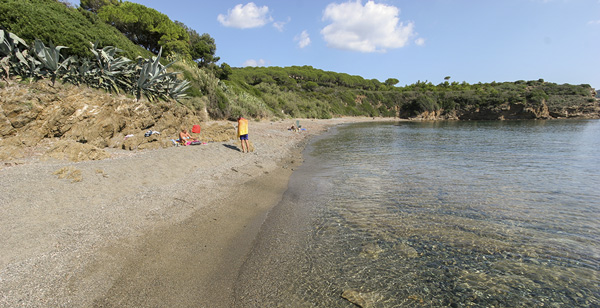 spiaggia di norsi a Capoliveri isola Elba con bagnante