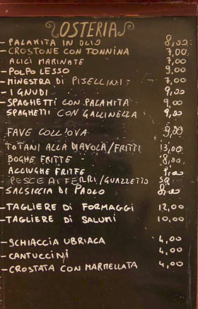 menu ristoranti Elba