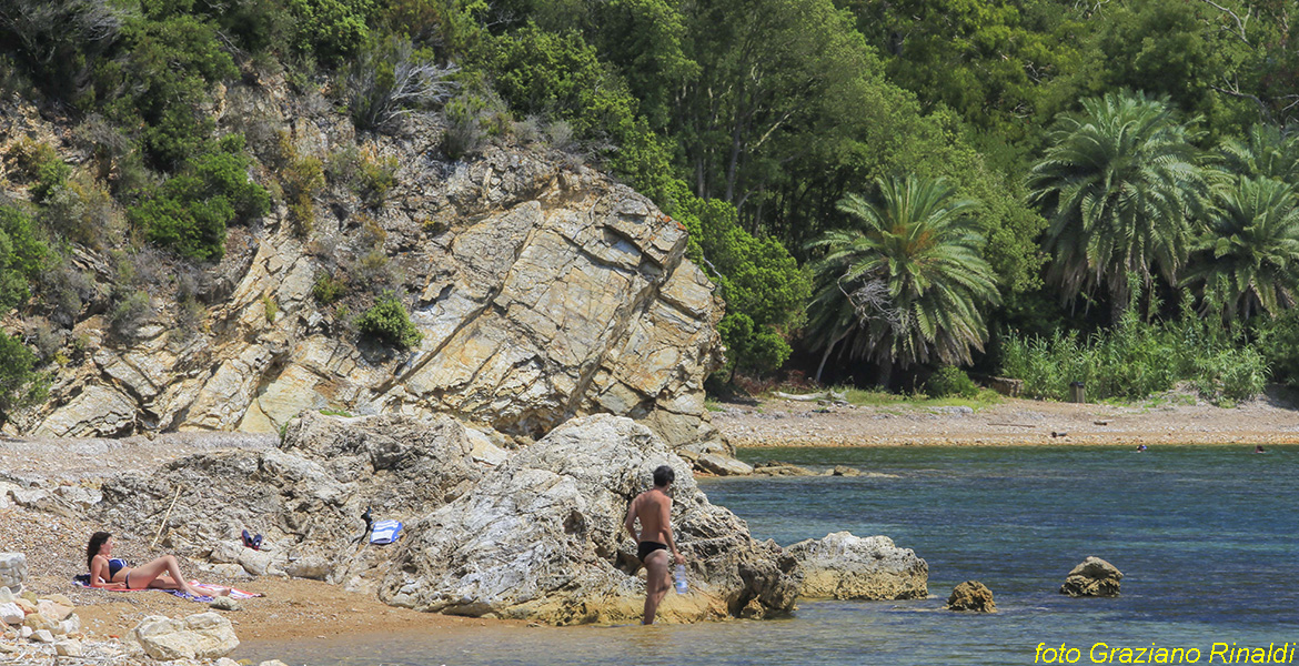 Spiagge Isola d'Elba Spiaggia Ottonella giovane coppia di bagnanti
